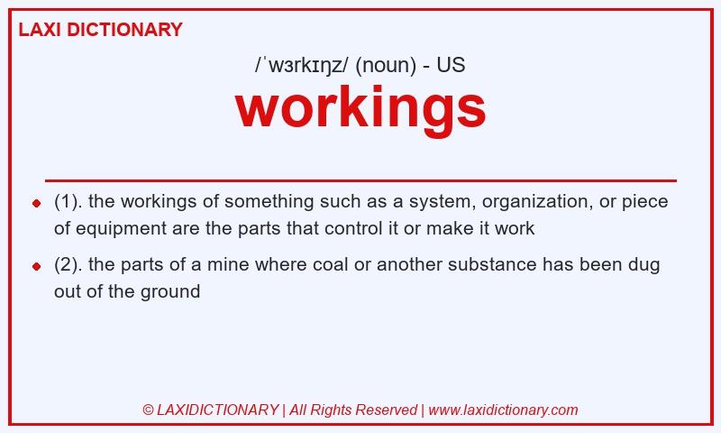 Definition workings in American English