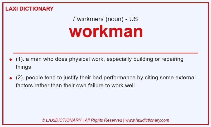 Definition workman in American English