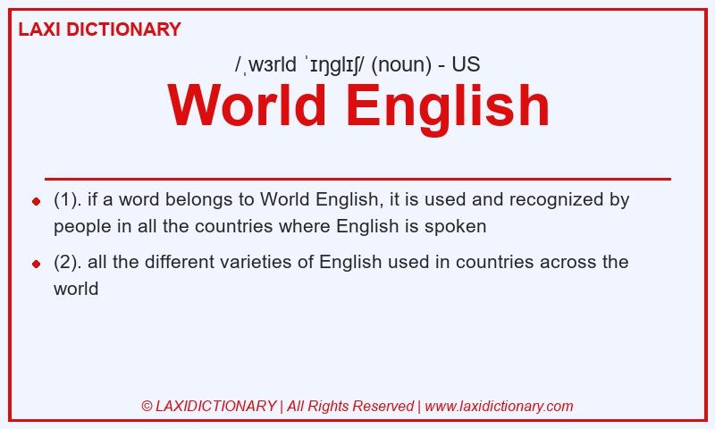 Definition World English in American English