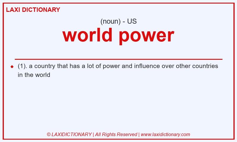 Definition world power in American English