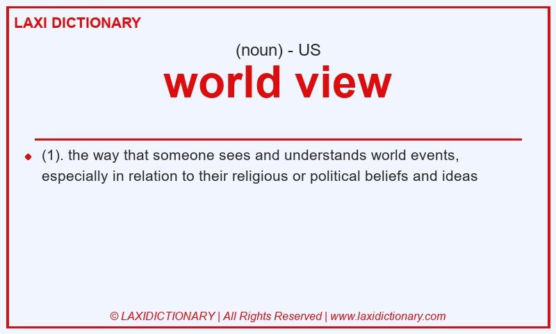 Definition world view in American English
