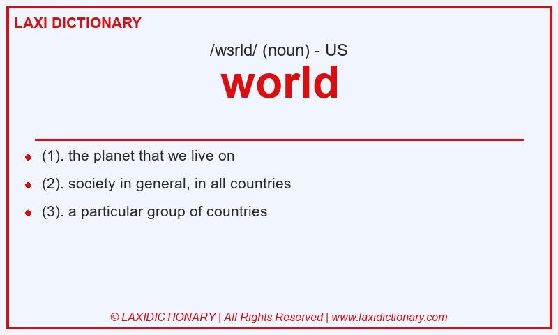 Definition world in American English