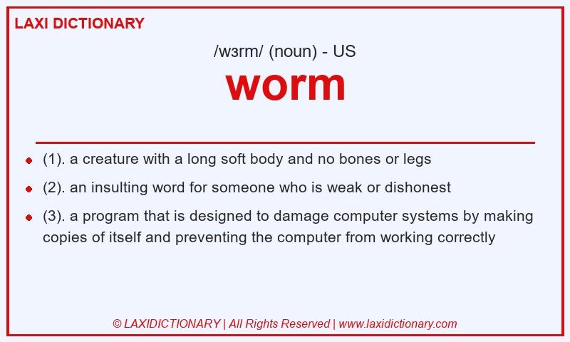 Definition worm in American English
