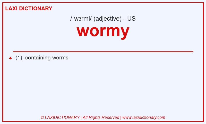 Definition wormy in American English