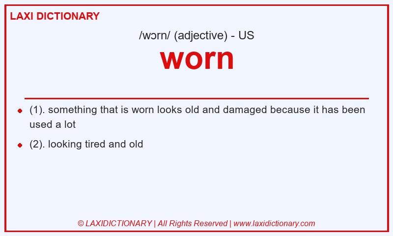 Definition worn in American English