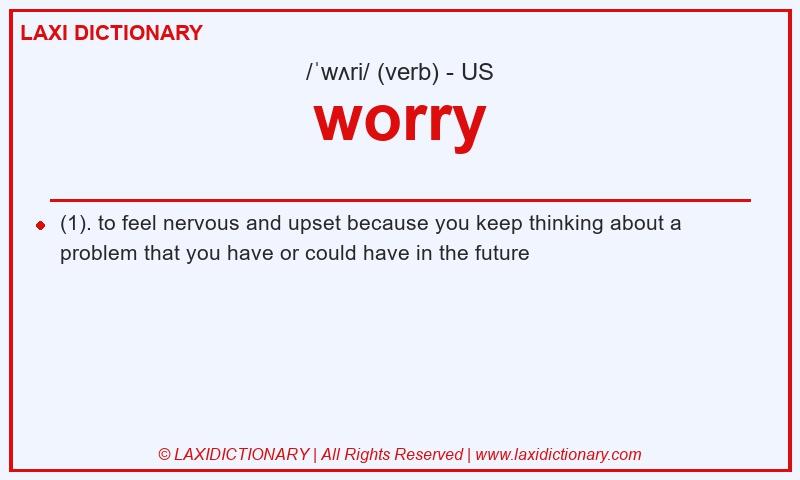 Definition worry in American English