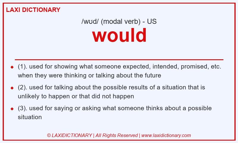 Definition would in American English