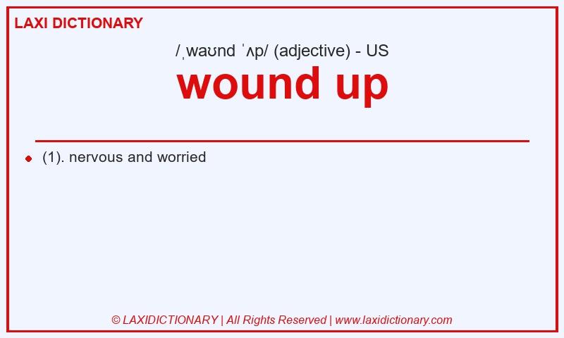 Definition wound up in American English