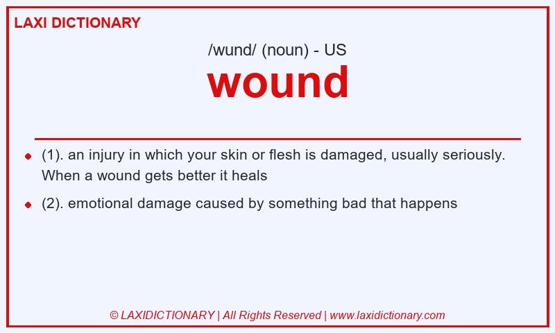 Definition wound in American English