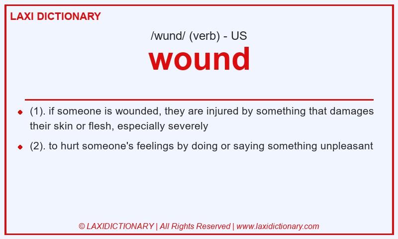 Definition wound in American English