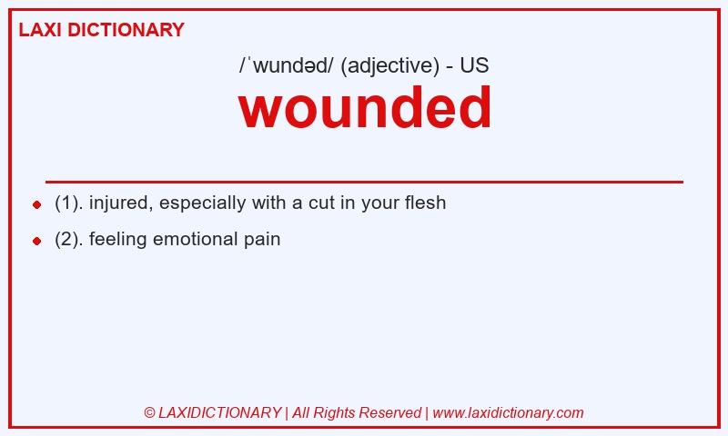 Definition wounded in American English
