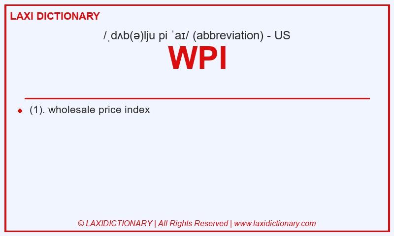 Definition WPI in American English