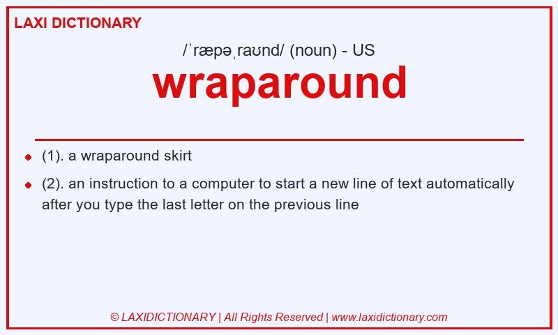 Definition wraparound in American English