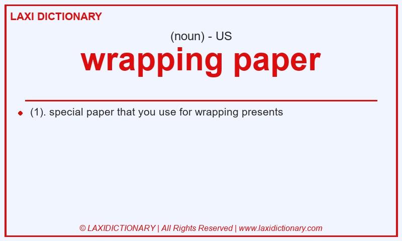 Definition wrapping paper in American English