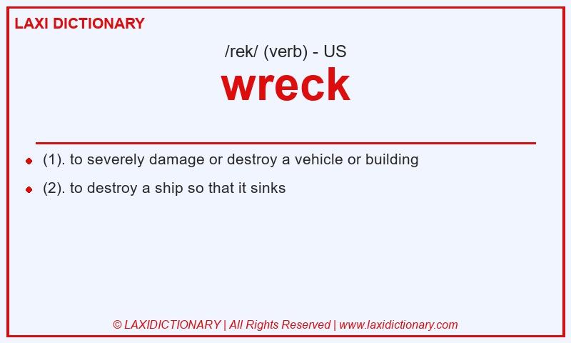 Definition wreck in American English