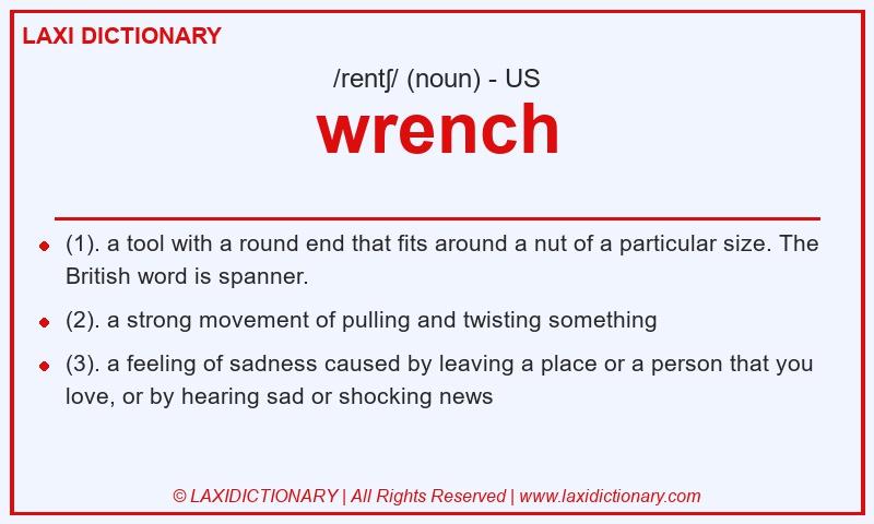 Definition wrench in American English