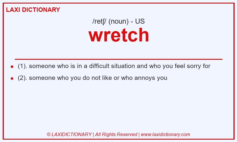 Definition wretch in American English