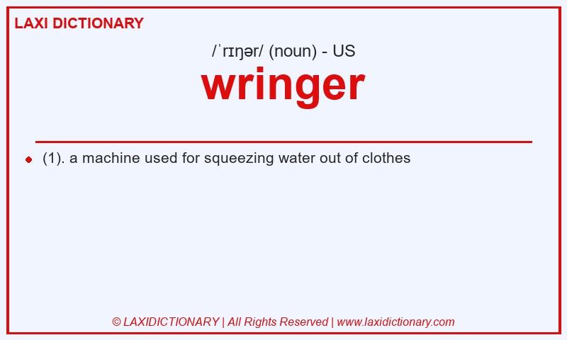 Definition wringer in American English