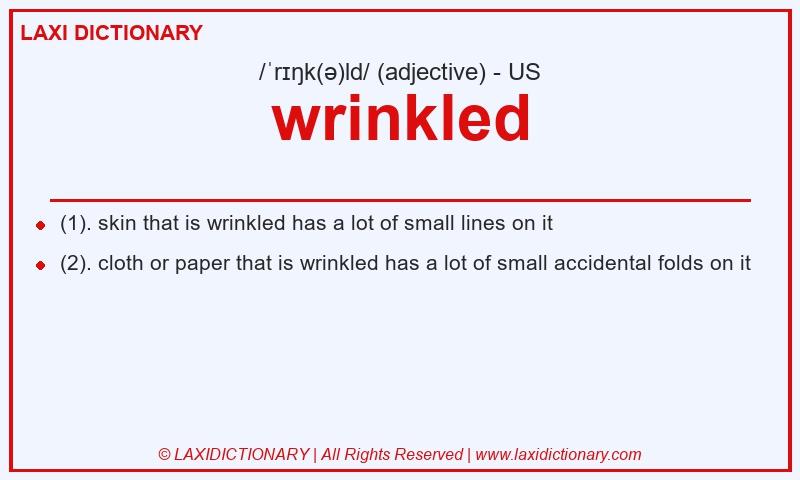 Definition wrinkled in American English