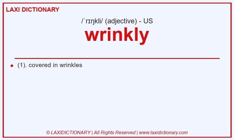Definition wrinkly in American English