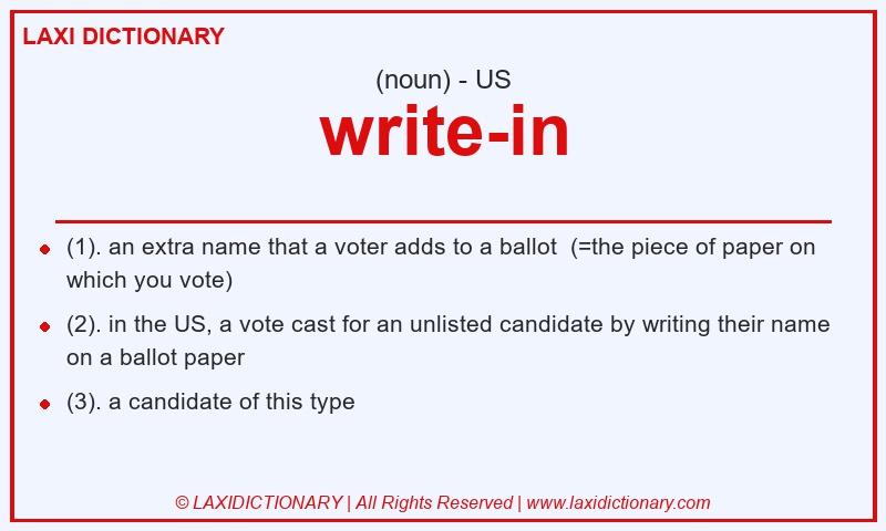 Definition write-in in American English