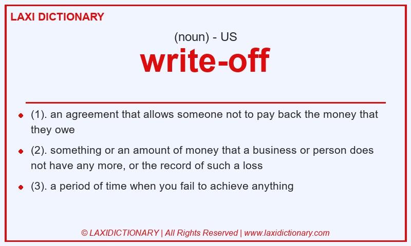 Definition write-off in American English