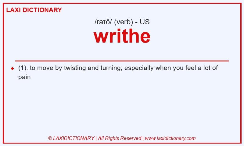 Definition writhe in American English