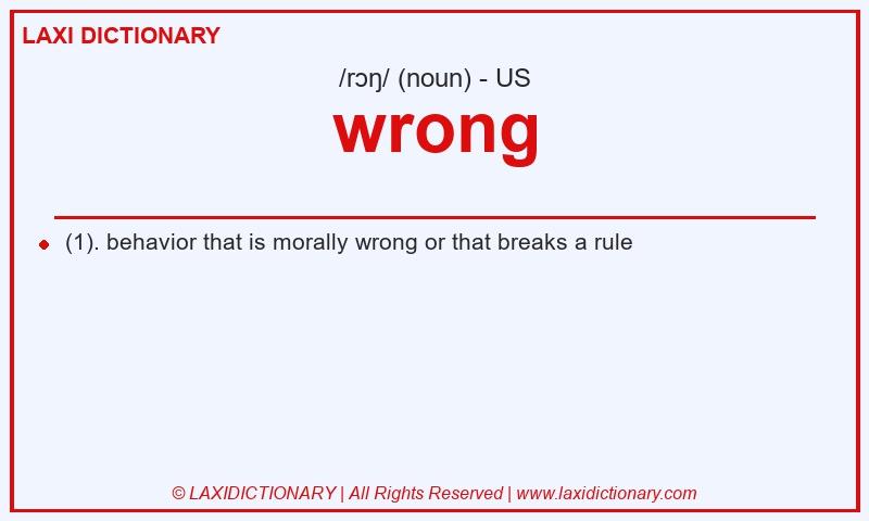 Definition wrong in American English