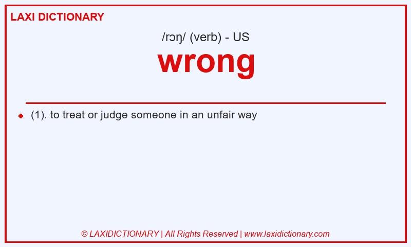 Definition wrong in American English