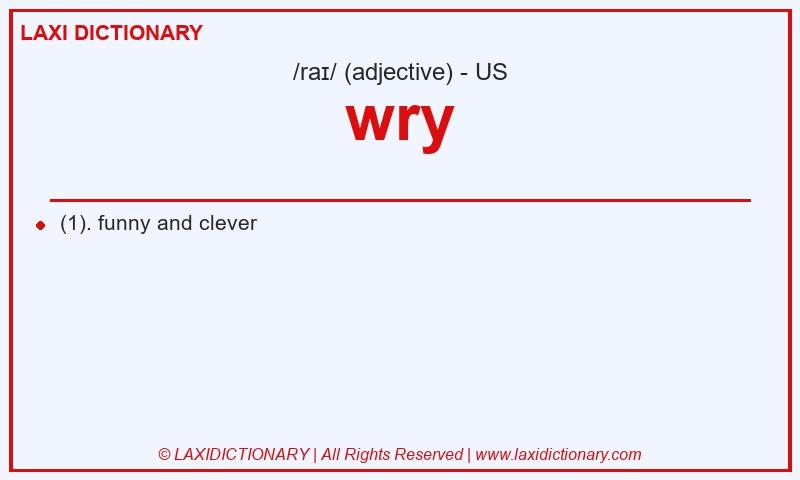 Definition wry in American English