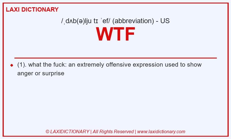 Definition WTF in American English