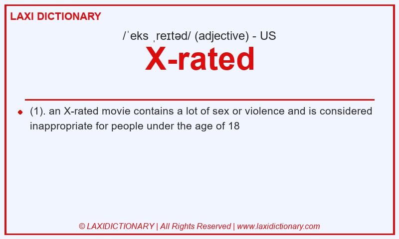 Definition X-rated in American English