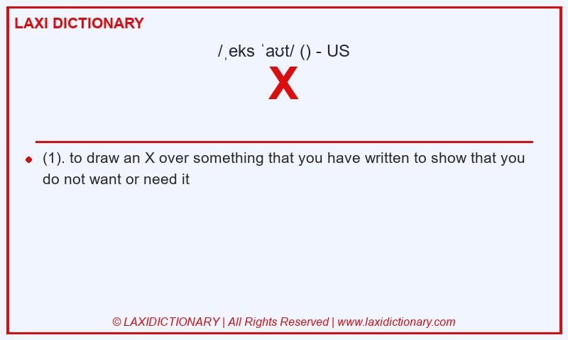 Definition X in American English