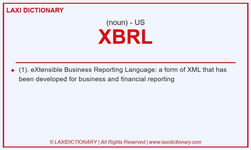 Definition XBRL in American English
