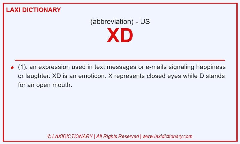 Definition XD in American English