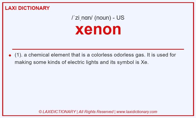 Definition xenon in American English