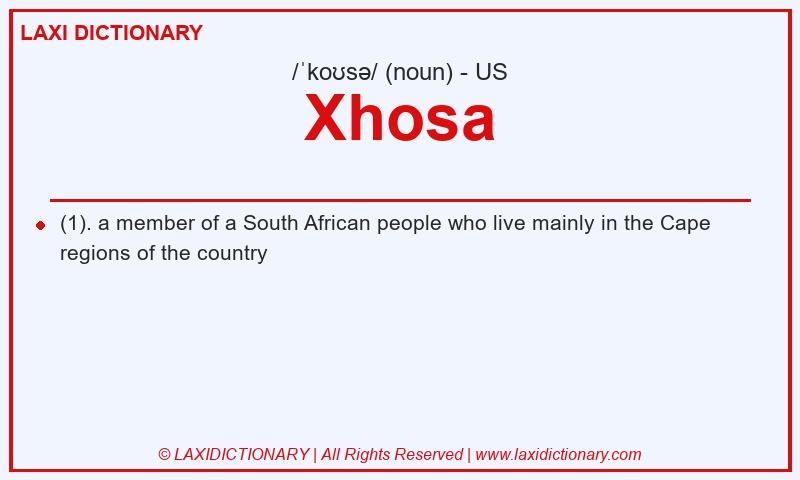Definition Xhosa in American English