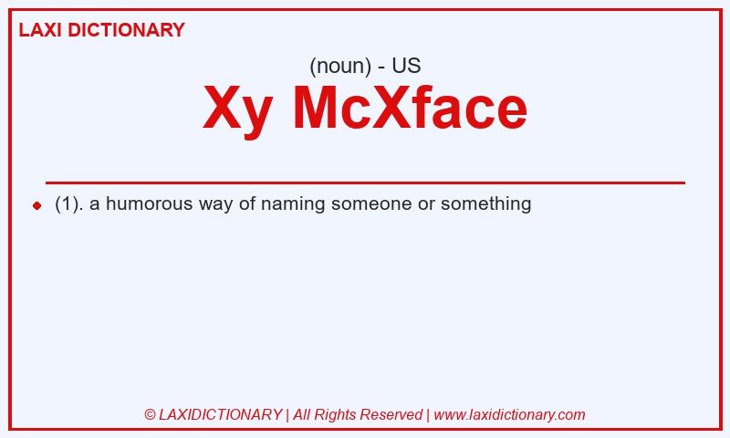 Definition Xy McXface in American English