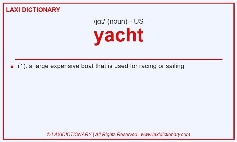 Definition yacht in American English