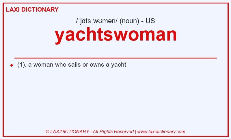 Definition yachtswoman in American English