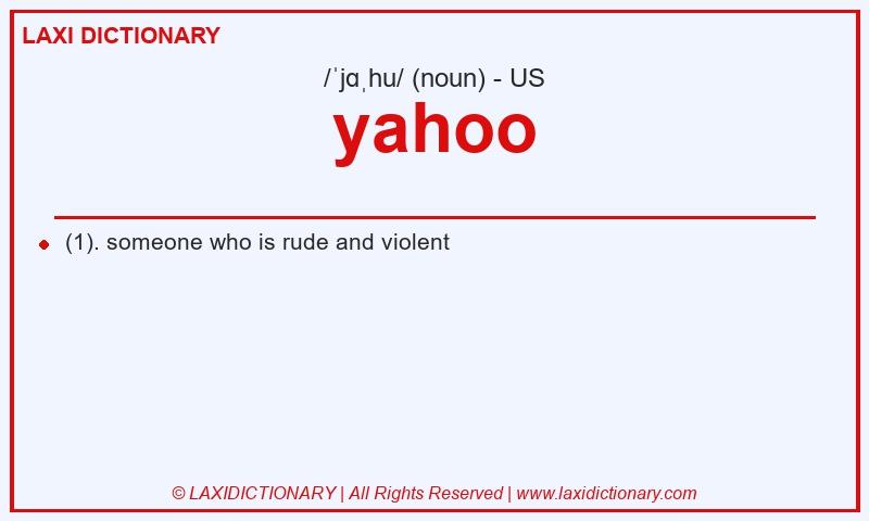 Definition yahoo in American English