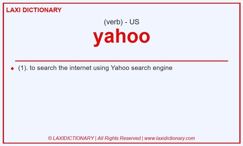 Definition yahoo in American English
