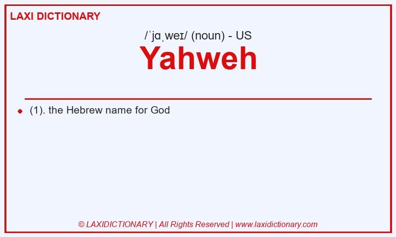 Definition Yahweh in American English