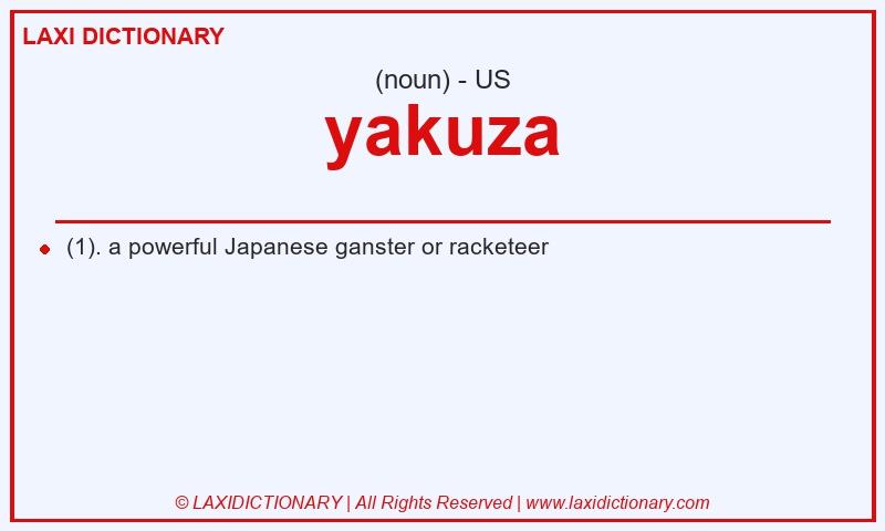 Definition yakuza in American English