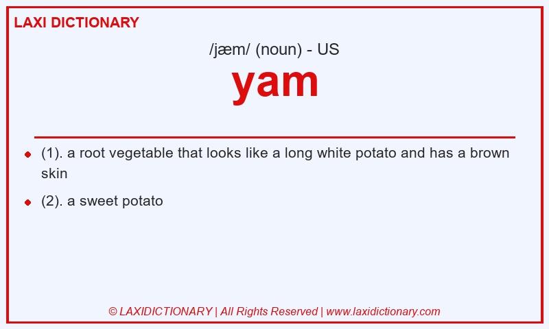 Definition yam in American English