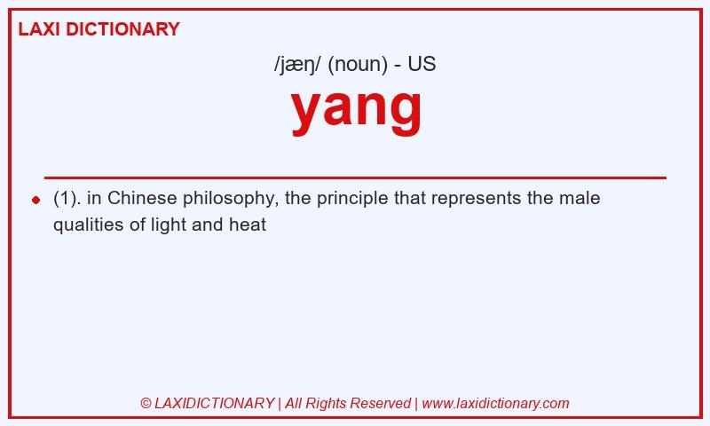 Definition yang in American English