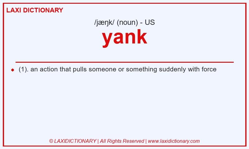 Definition yank in American English