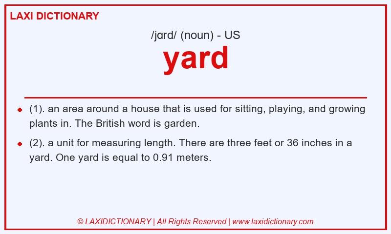 Definition yard in American English
