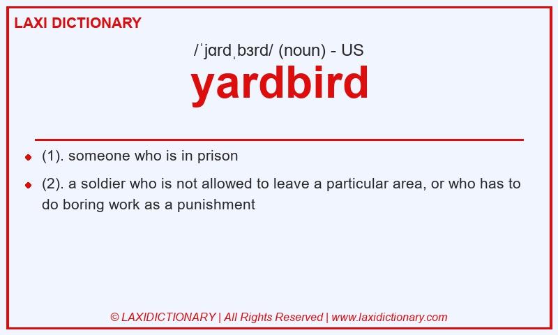 Definition yardbird in American English