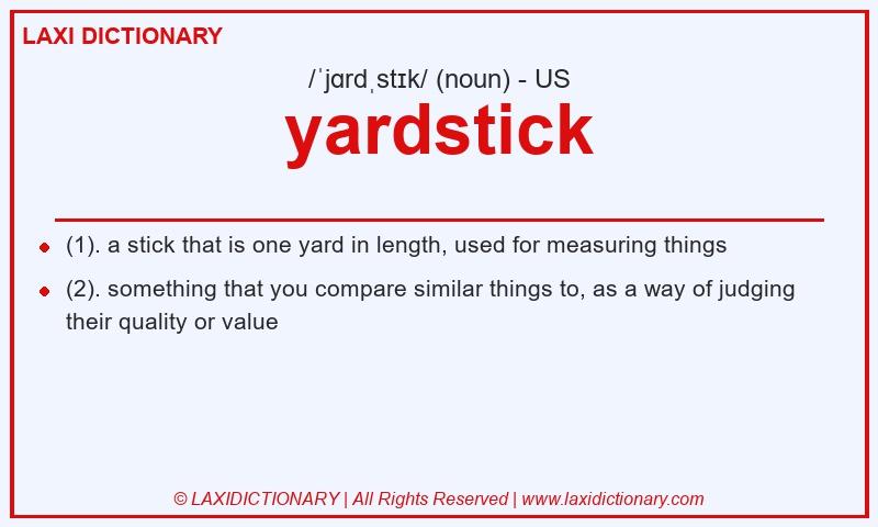 Definition yardstick in American English